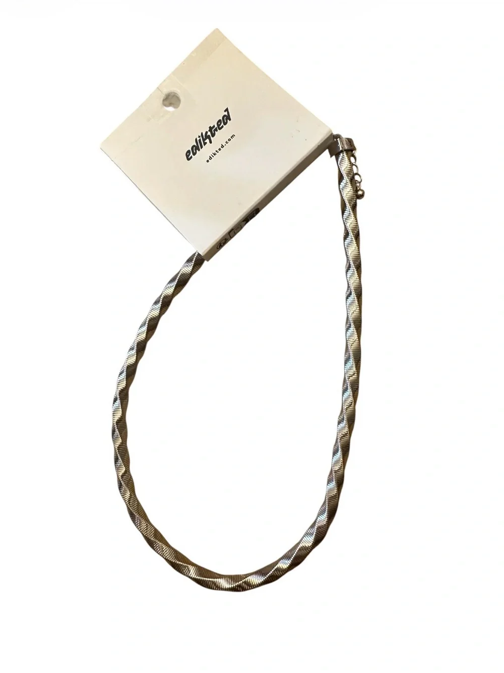 Edikted Silver Twisted Necklace